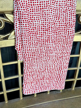 de Bijenkorf Polka Dot Maxi Dress in White & Red